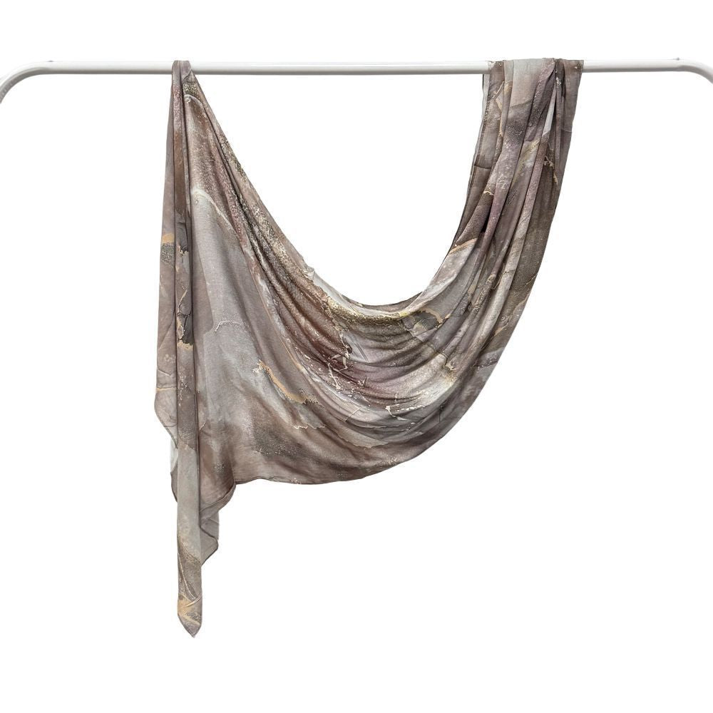 Printed Modal Hijab - Neutal Marble