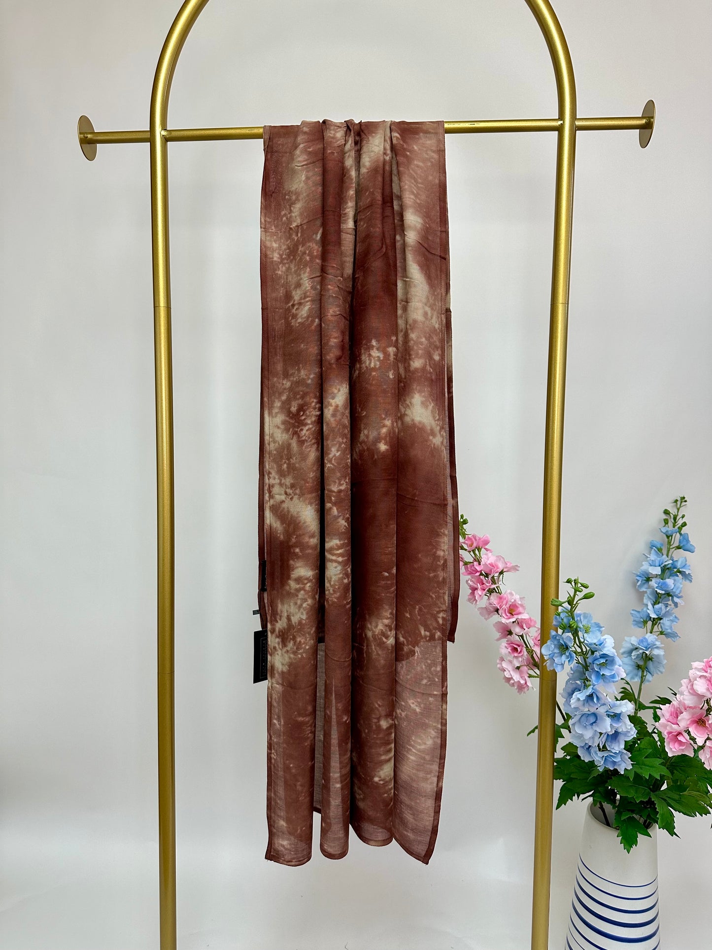 Tie Dye Maxi Modal Hijab - Choco