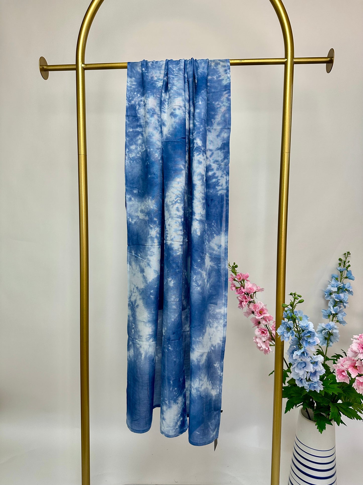 Tie Dye Maxi Modal Hijab - Blue
