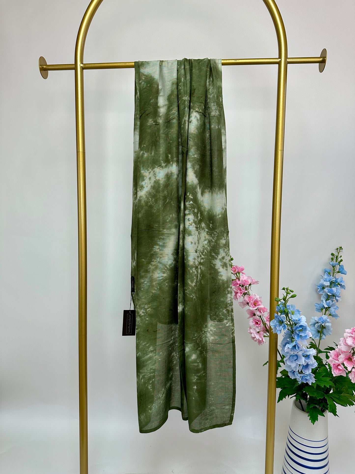 Tie Dye Maxi Modal Hijab - Olive