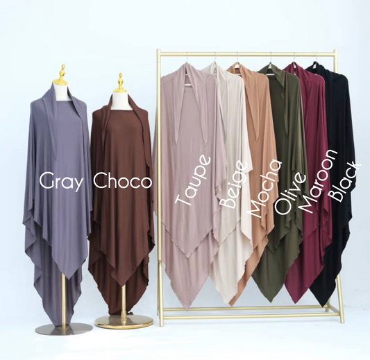 XL Ribbed Jersey Diamond Khimar