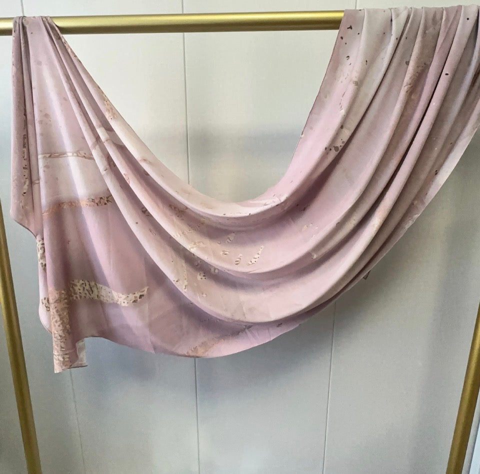Printed Italian Cloud Cotton Hijab - Nude Pink
