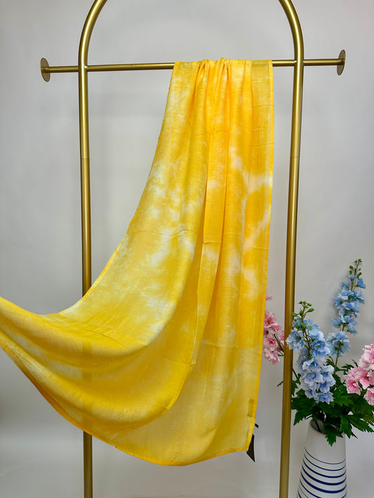 Tie Dye Maxi Modal Hijab - Yellow
