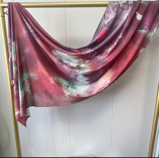 Printed Italian Cloud Cotton Hijab - Dreamy Dusk