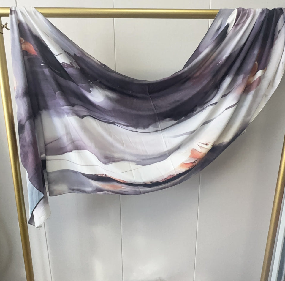 Printed Italian Cloud Cotton Hijab - Mystic