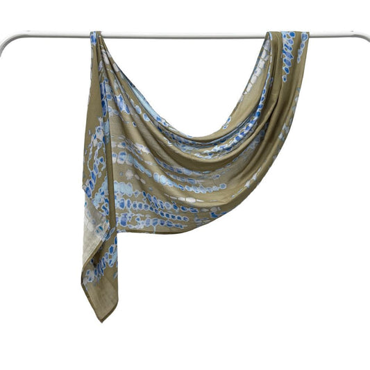Printed Modal Hijab - Multi-khaki