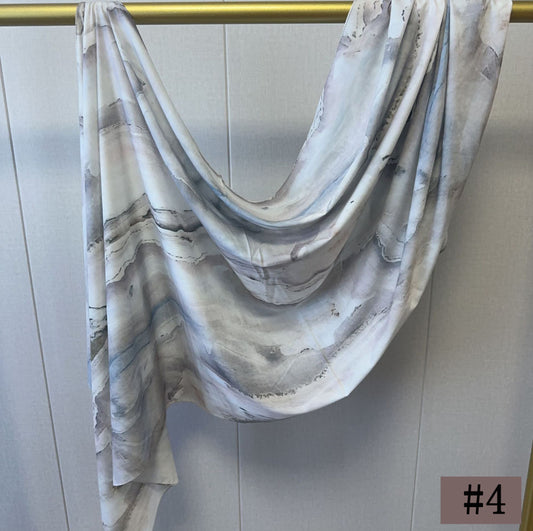 Printed Italian Cloud Cotton Hijab - Oyster