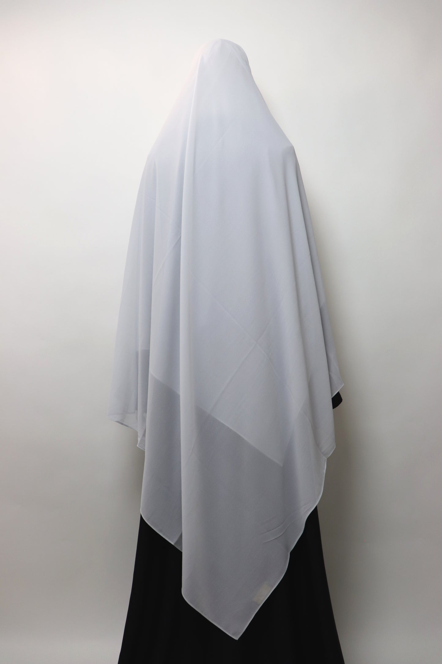 2XL Premium Chiffon Hijab - Pale Gray