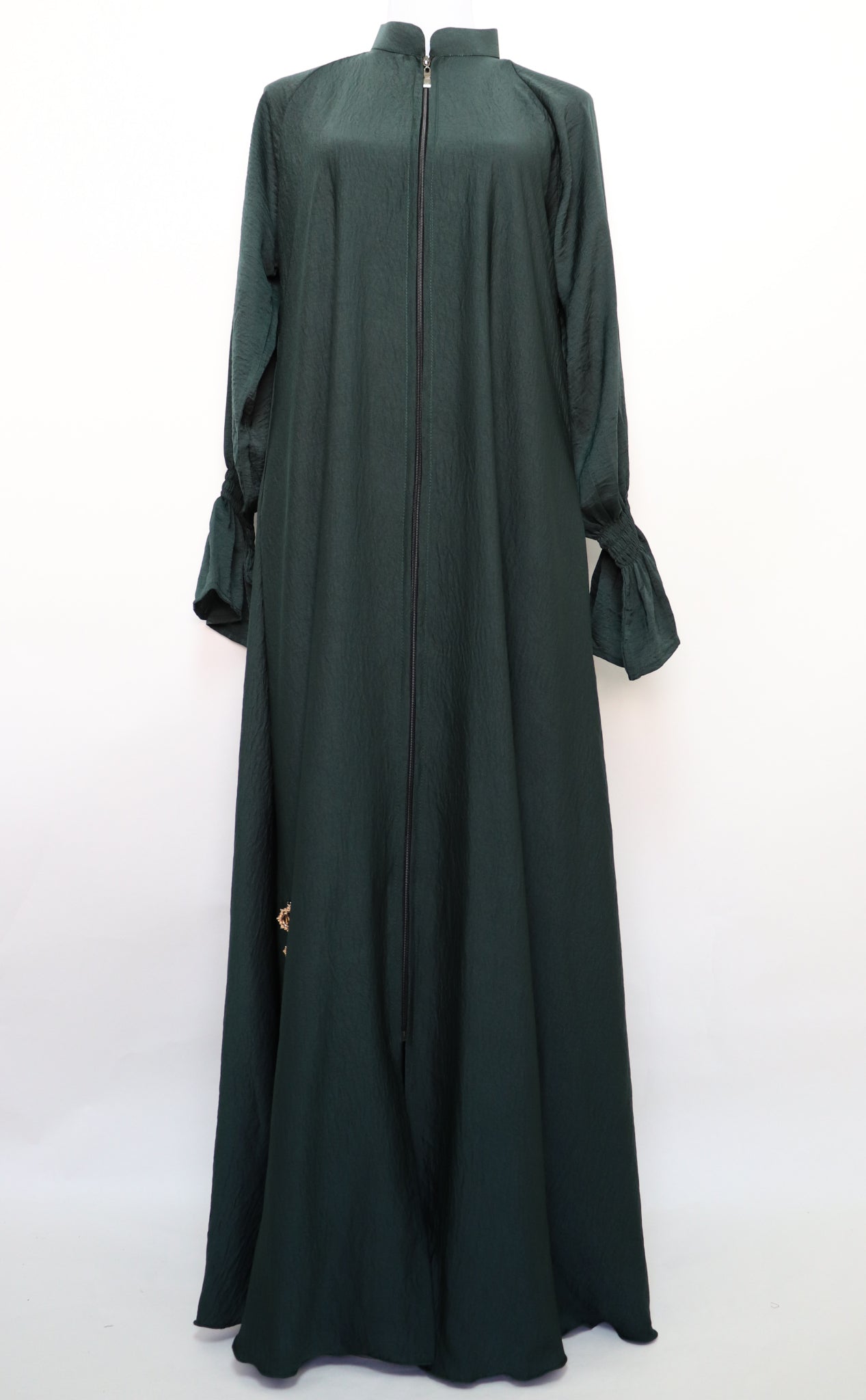 Full Zip Flare Umbrella Abaya - Emerald