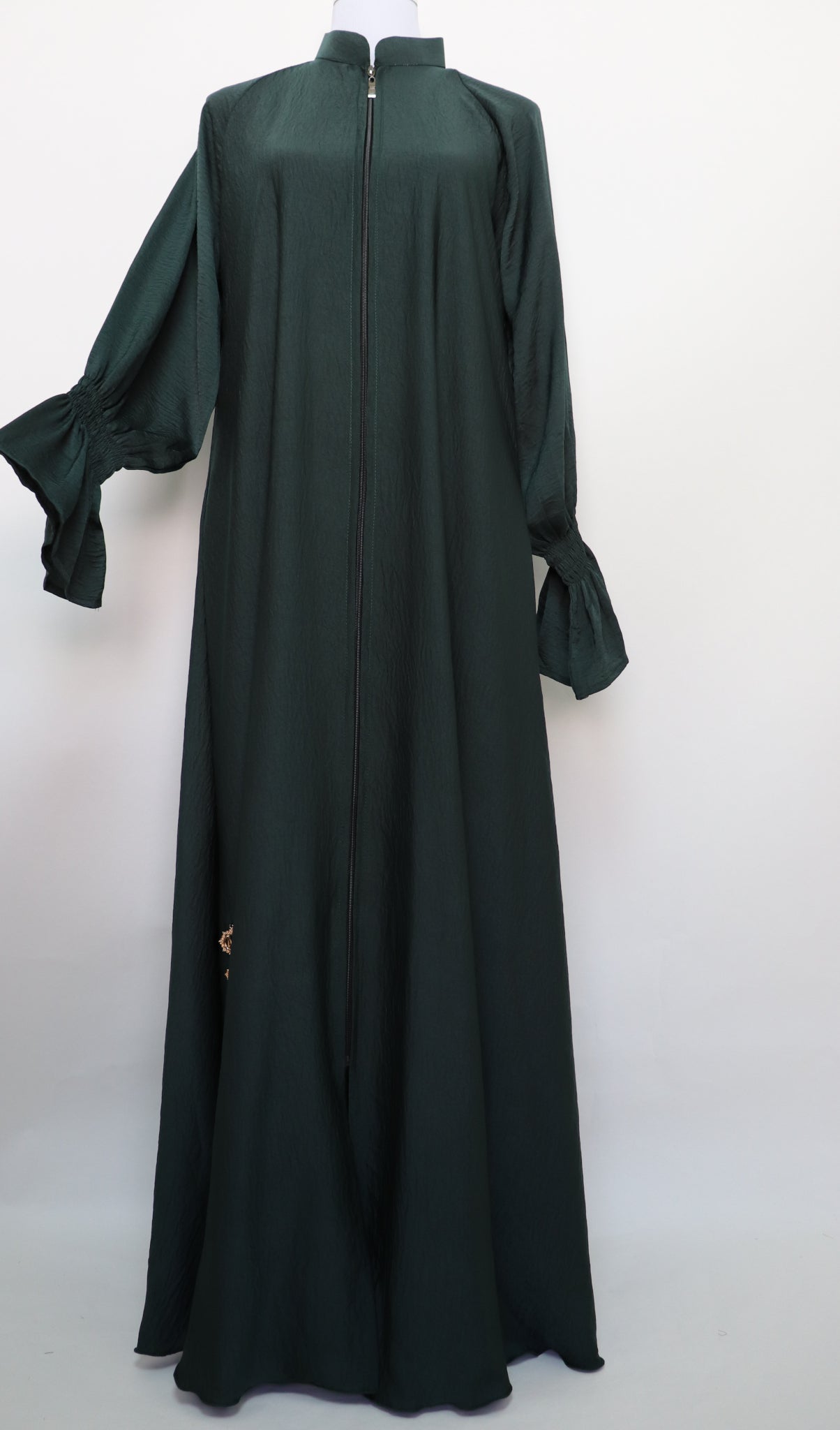 Full Zip Flare Umbrella Abaya - Emerald