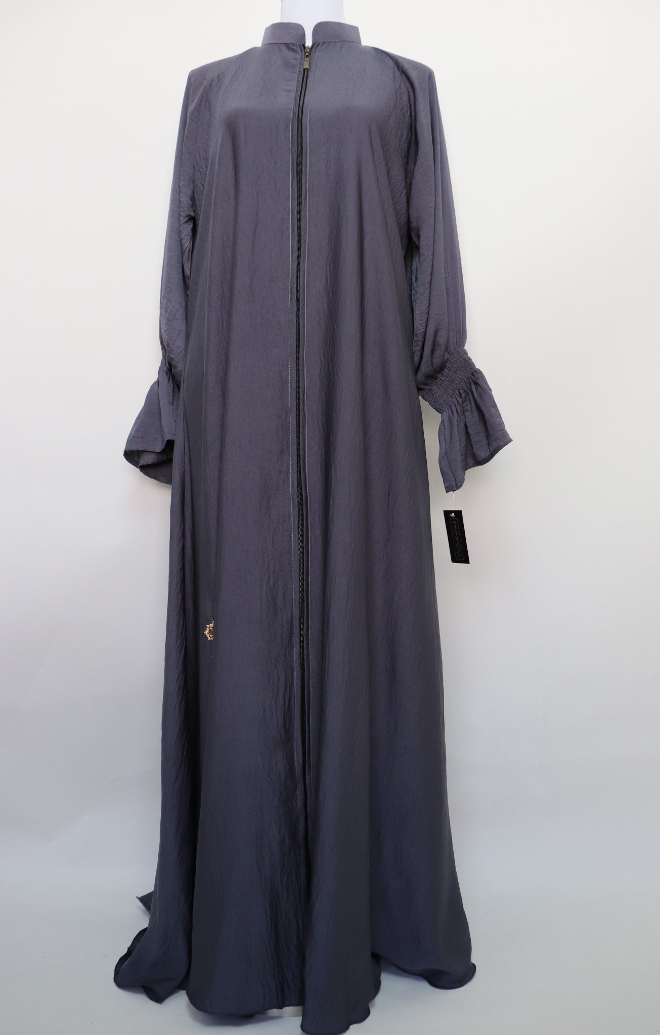 Full Zip Flare Umbrella Abaya - Gray