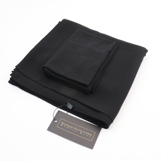 Premium Chiffon Hijab and Undercap Set - Black