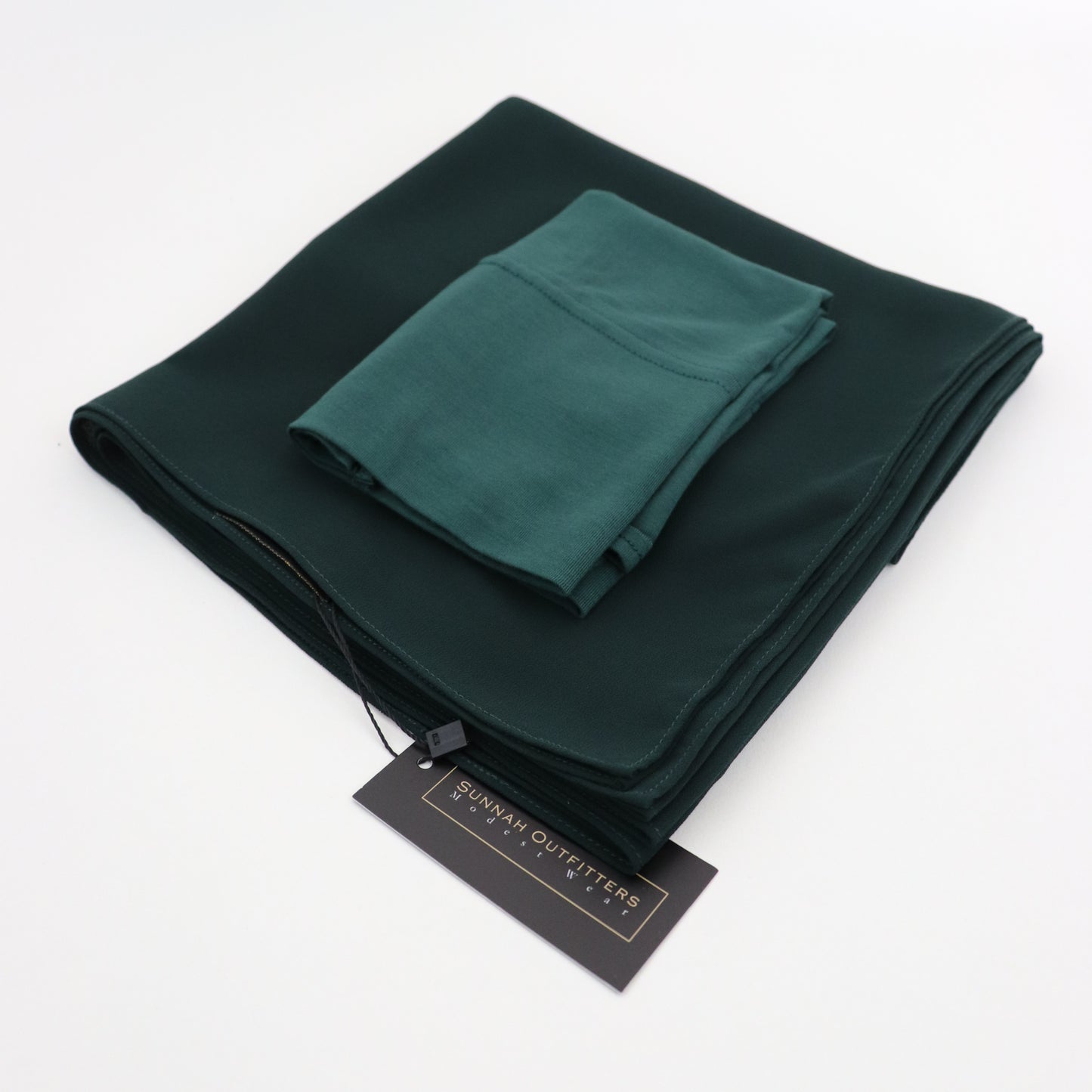 Premium Chiffon Hijab and Undercap Set - Forest