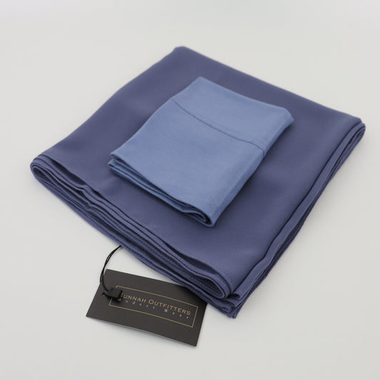Premium Chiffon Hijab and Undercap Set - Dusty Blue