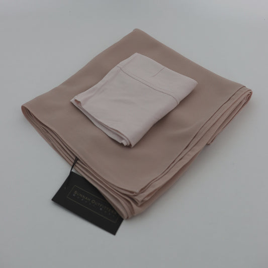 Premium Chiffon Hijab and Undercap Set - Skin Nude