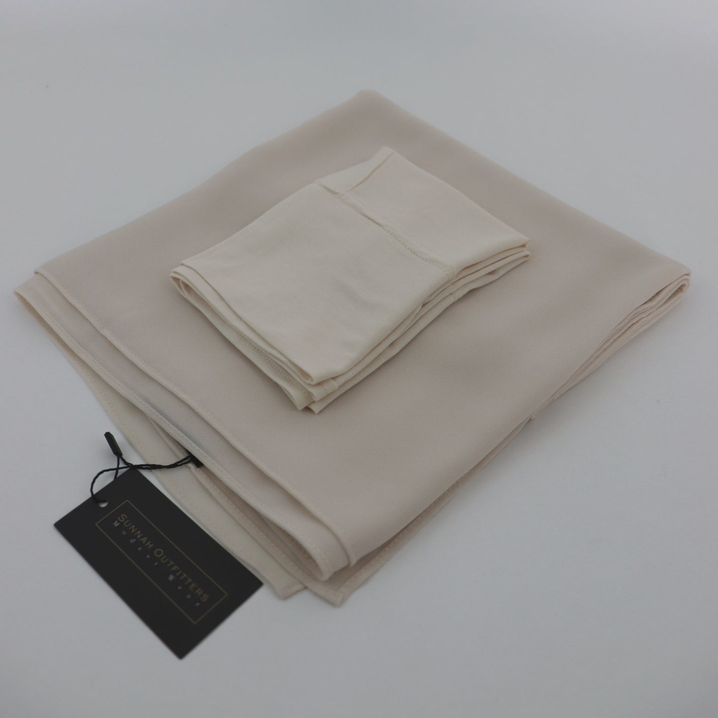 Premium Chiffon Hijab and Undercap Set - Dove
