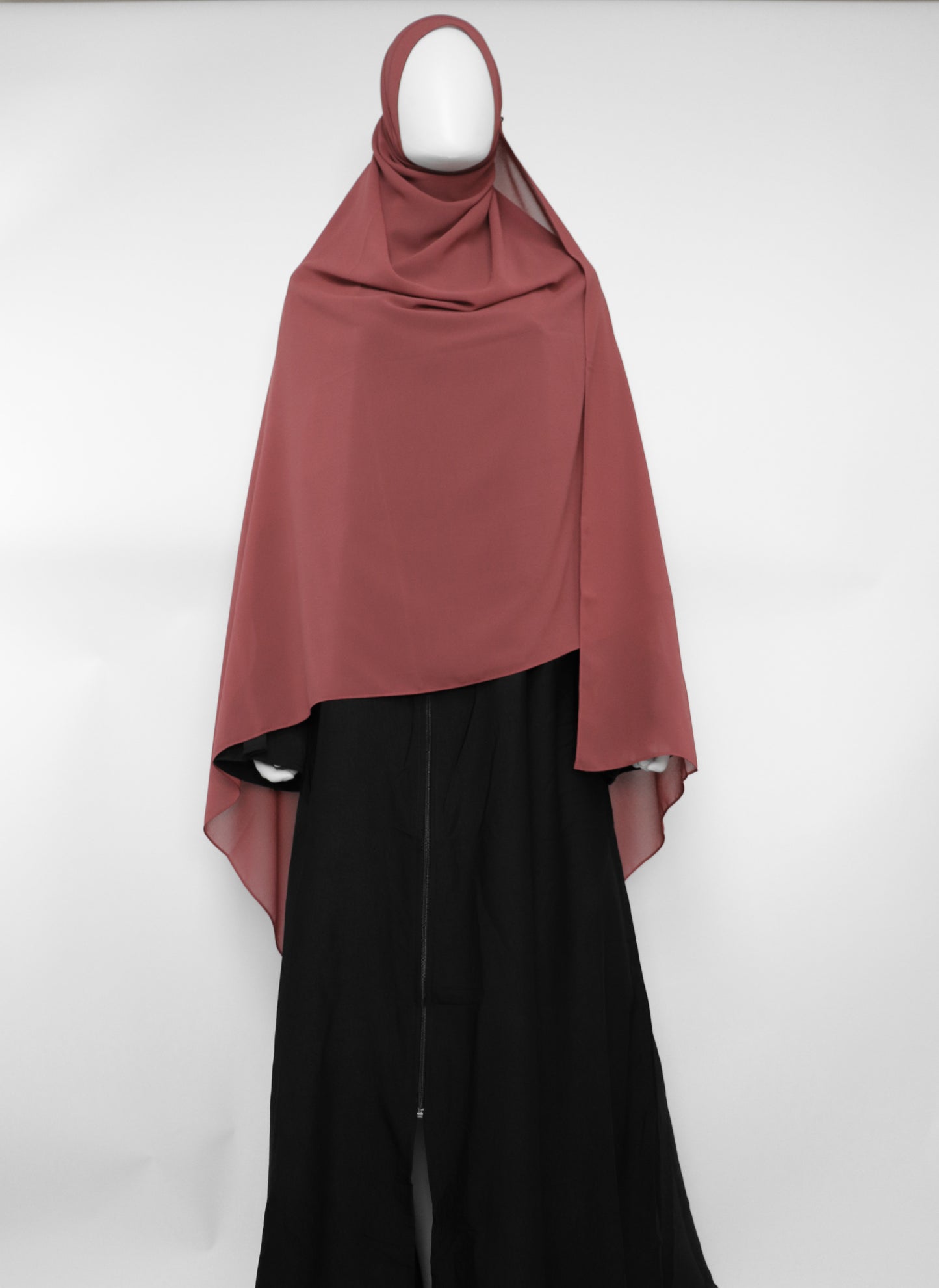 XL Premium Chiffon Hijab - Brick Pink