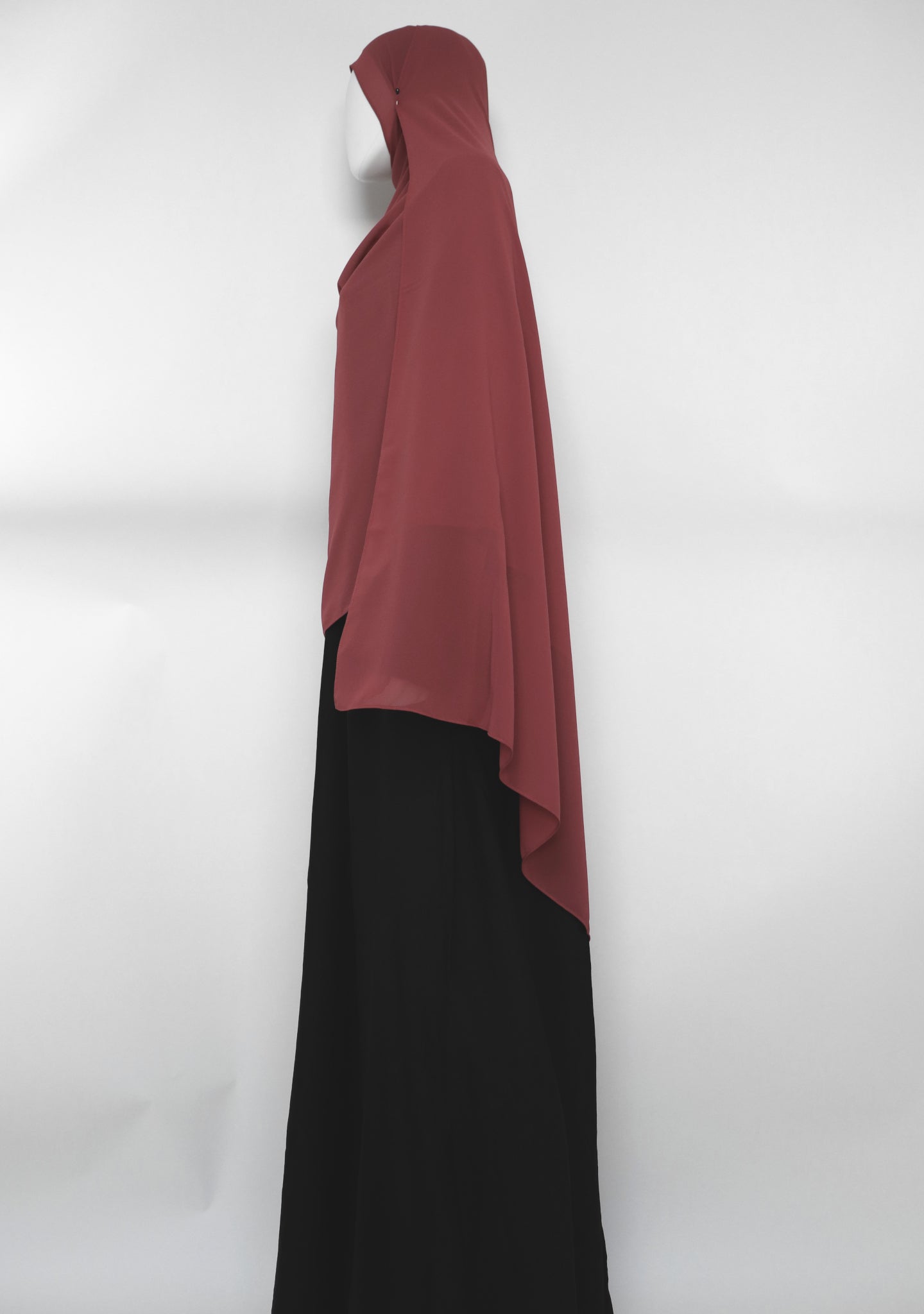 XL Premium Chiffon Hijab - Brick Pink