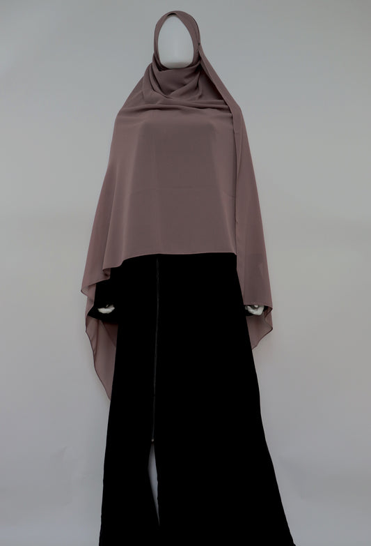 XL Premium Chiffon Hijab - Purplish Taupe