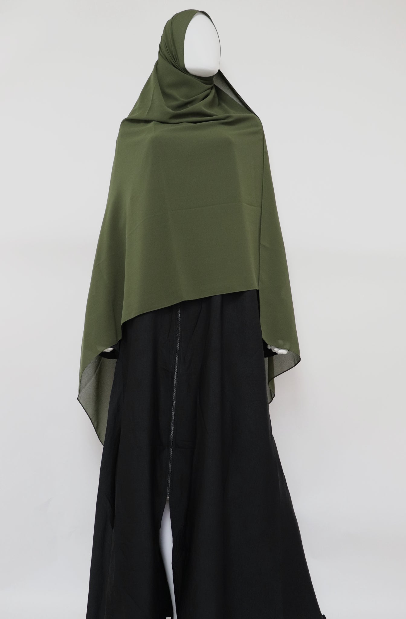 XL Premium Chiffon Hijab - Deep Olive
