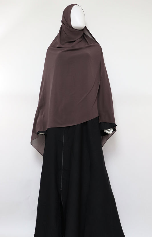 XL Premium Chiffon Hijab - Coffee