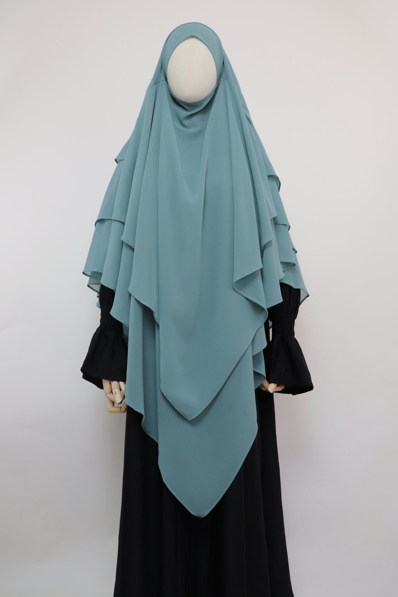 3 Layer Diamond Khimar - Sage