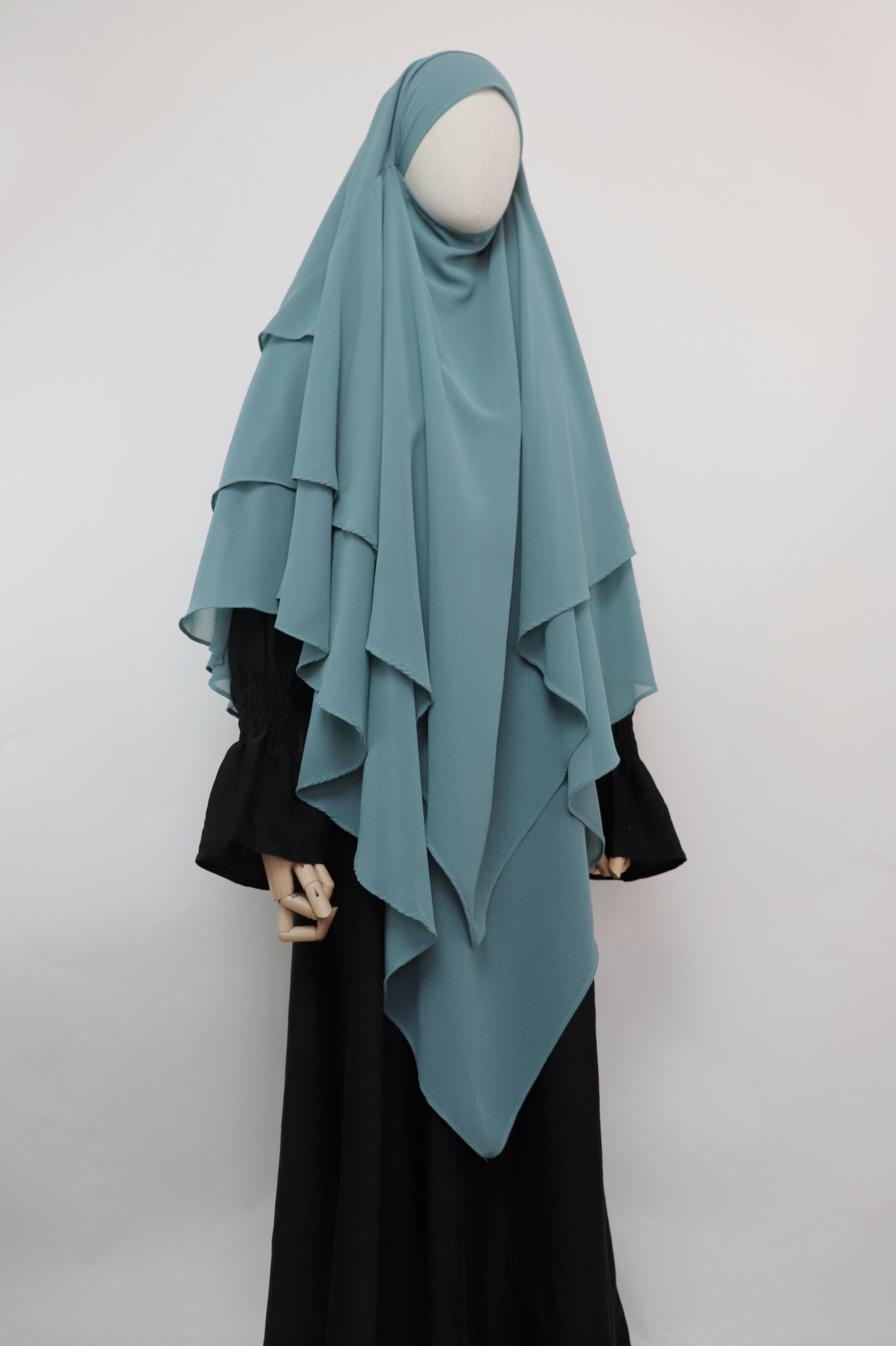 3 Layer Diamond Khimar - Sage