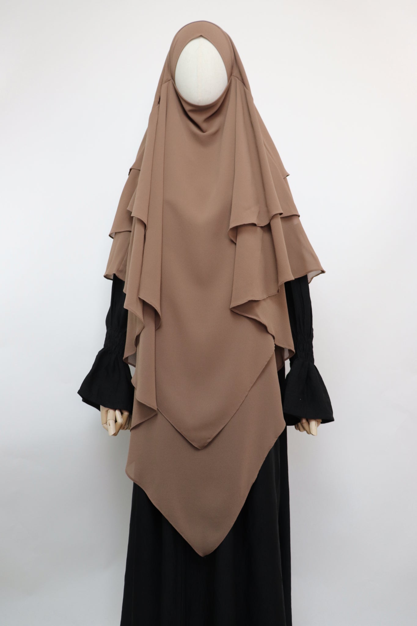 3 Layer Diamond Khimar - Mocha