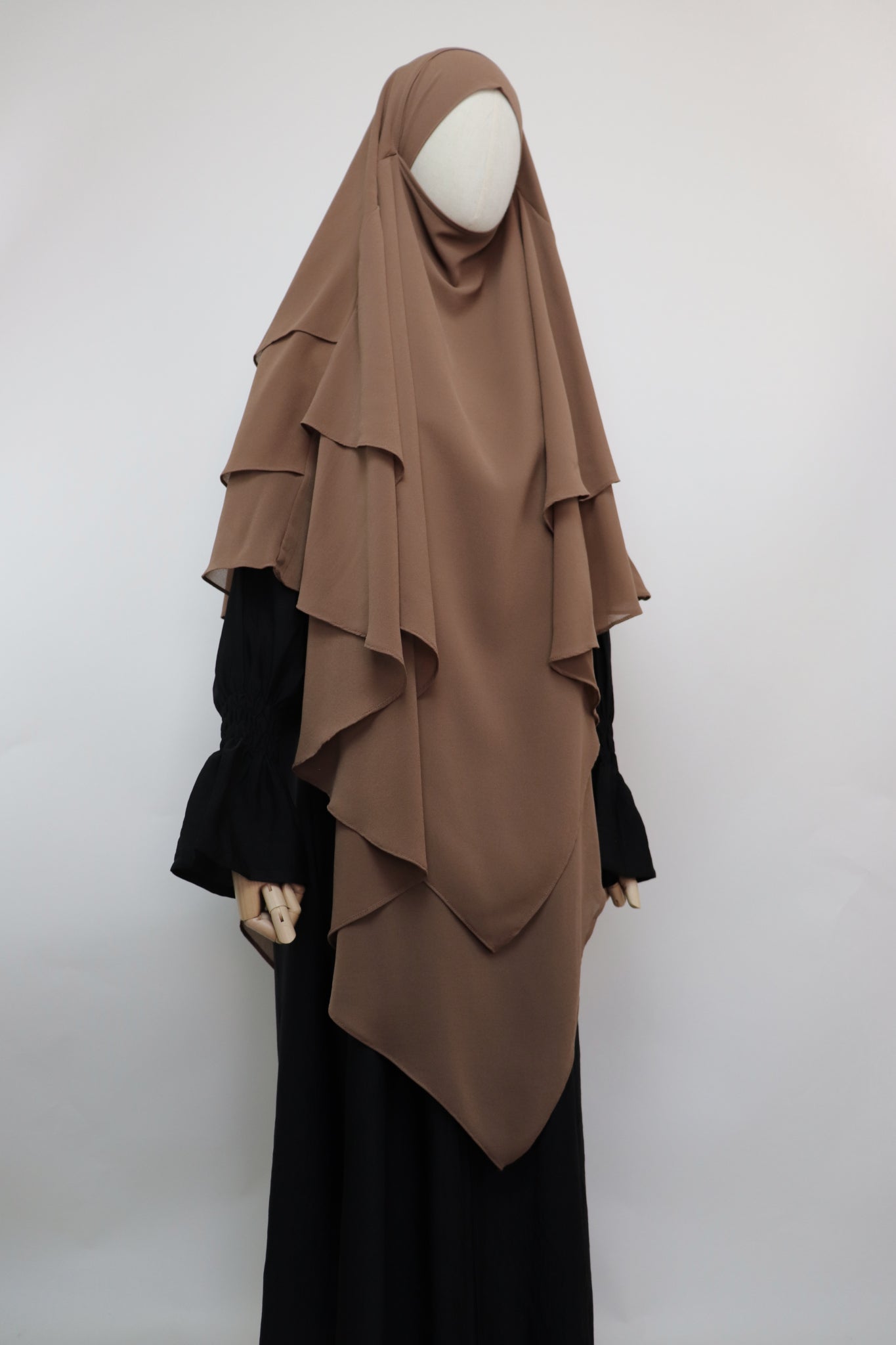3 Layer Diamond Khimar - Mocha