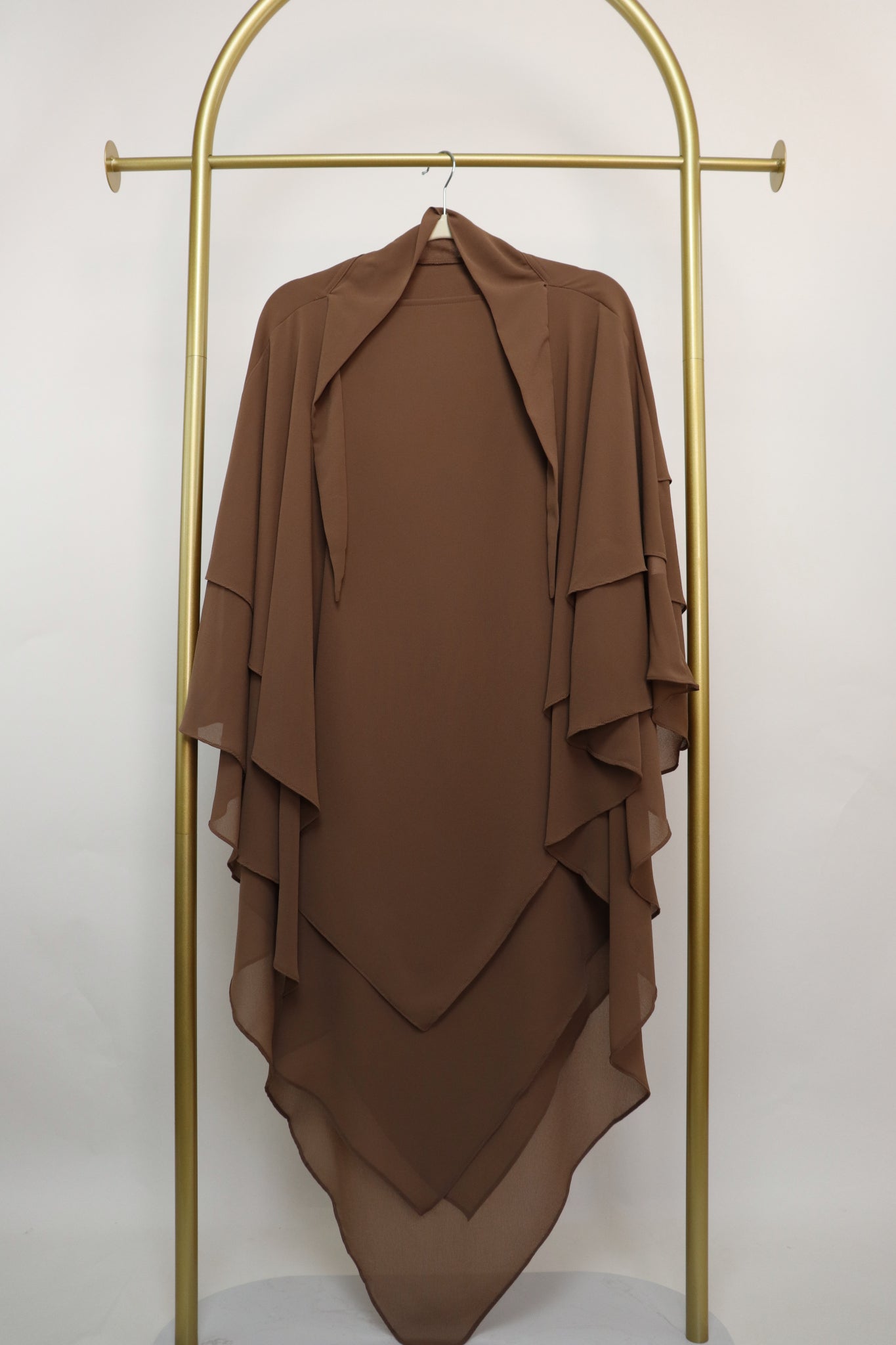 3 Layer Diamond Khimar - Mocha