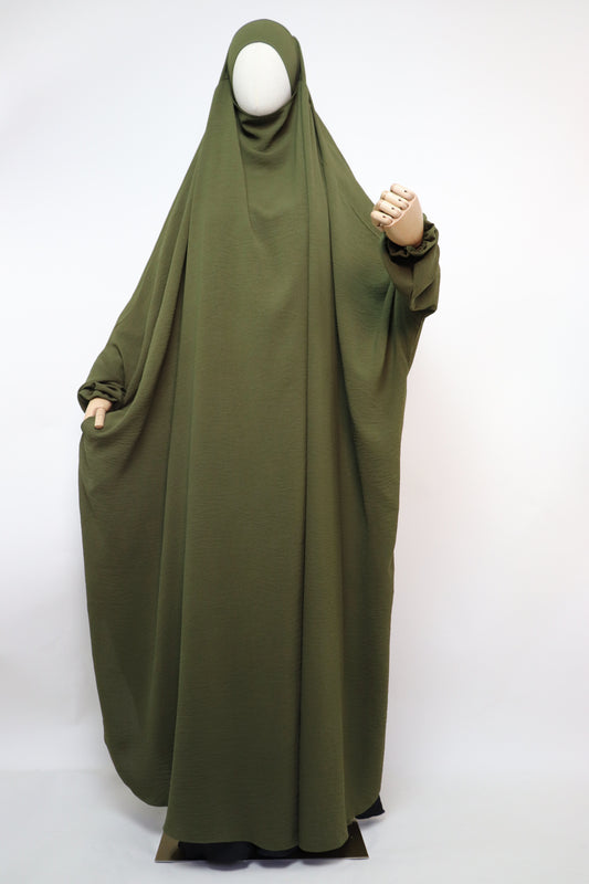 One Piece Full Length Jilbab - Olive