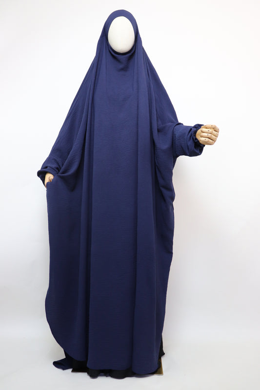 One Piece Full Length Jilbab - Navy