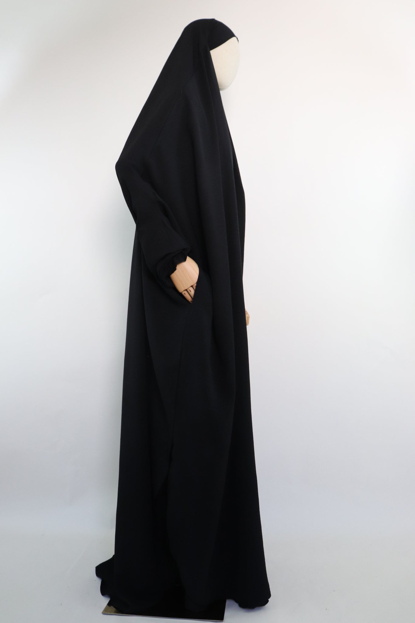 One Piece Full Length Jilbab - Black