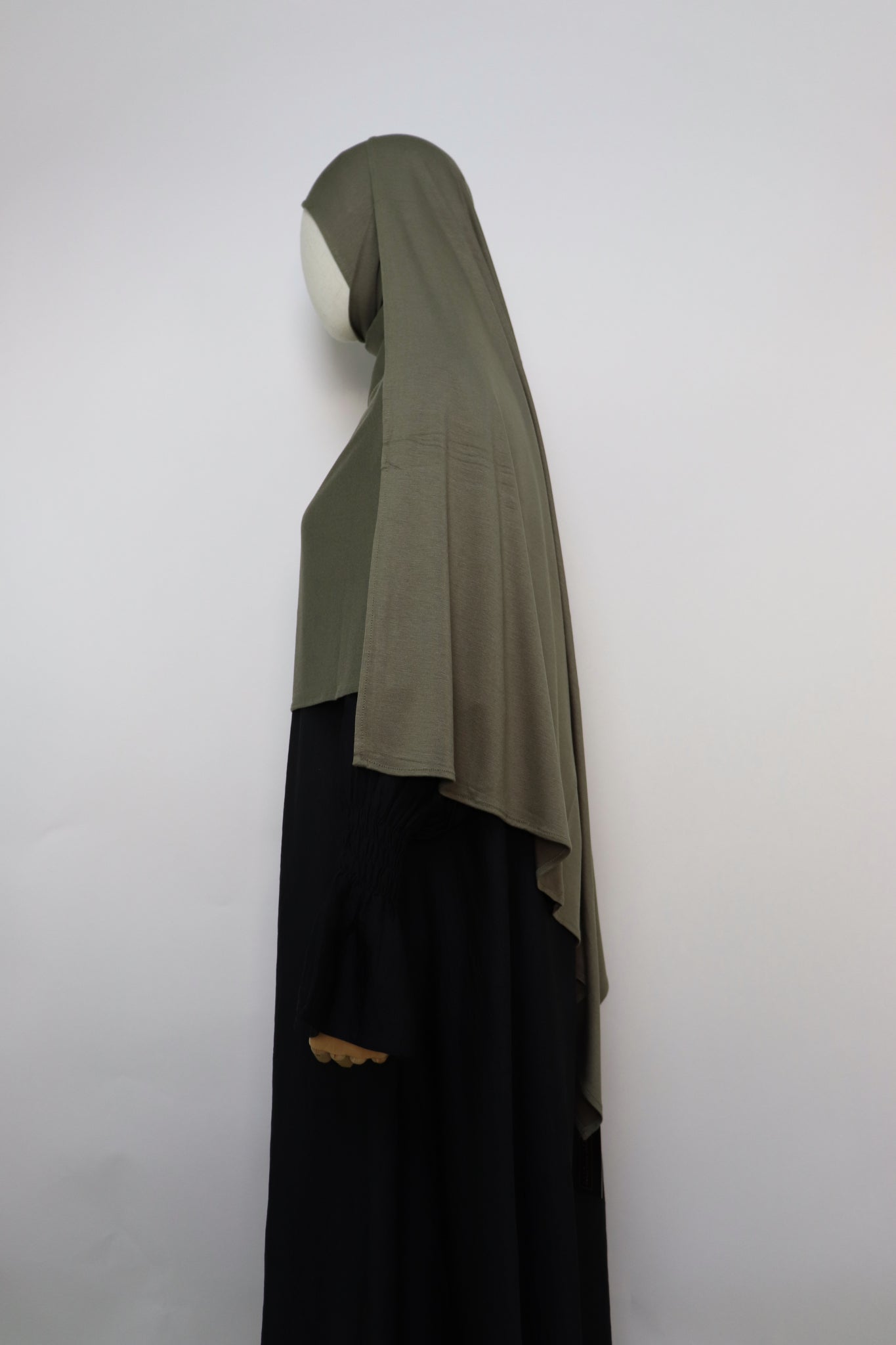 Premium Maxi Jersey Hijab - Deep Olive
