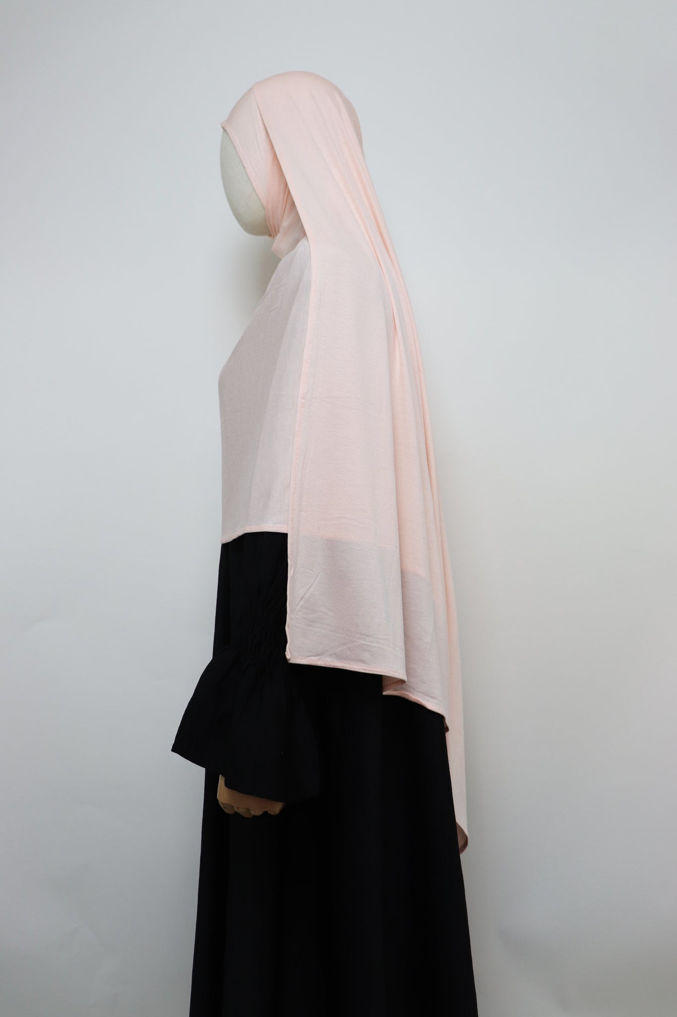 Premium Maxi Jersey Hijab - Light Peach