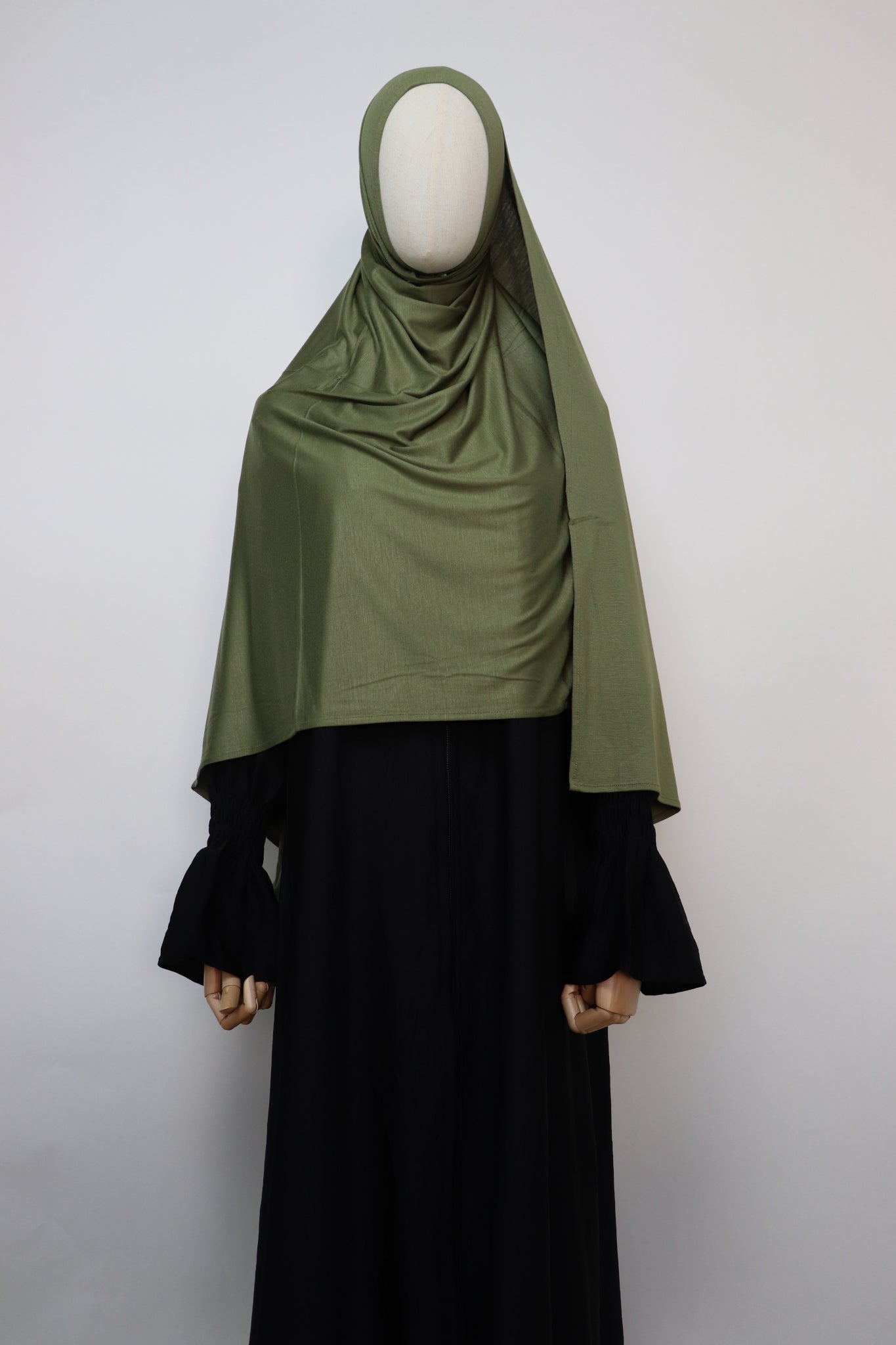 Premium Maxi Jersey Hijab - Olive – sunnahoutfitters