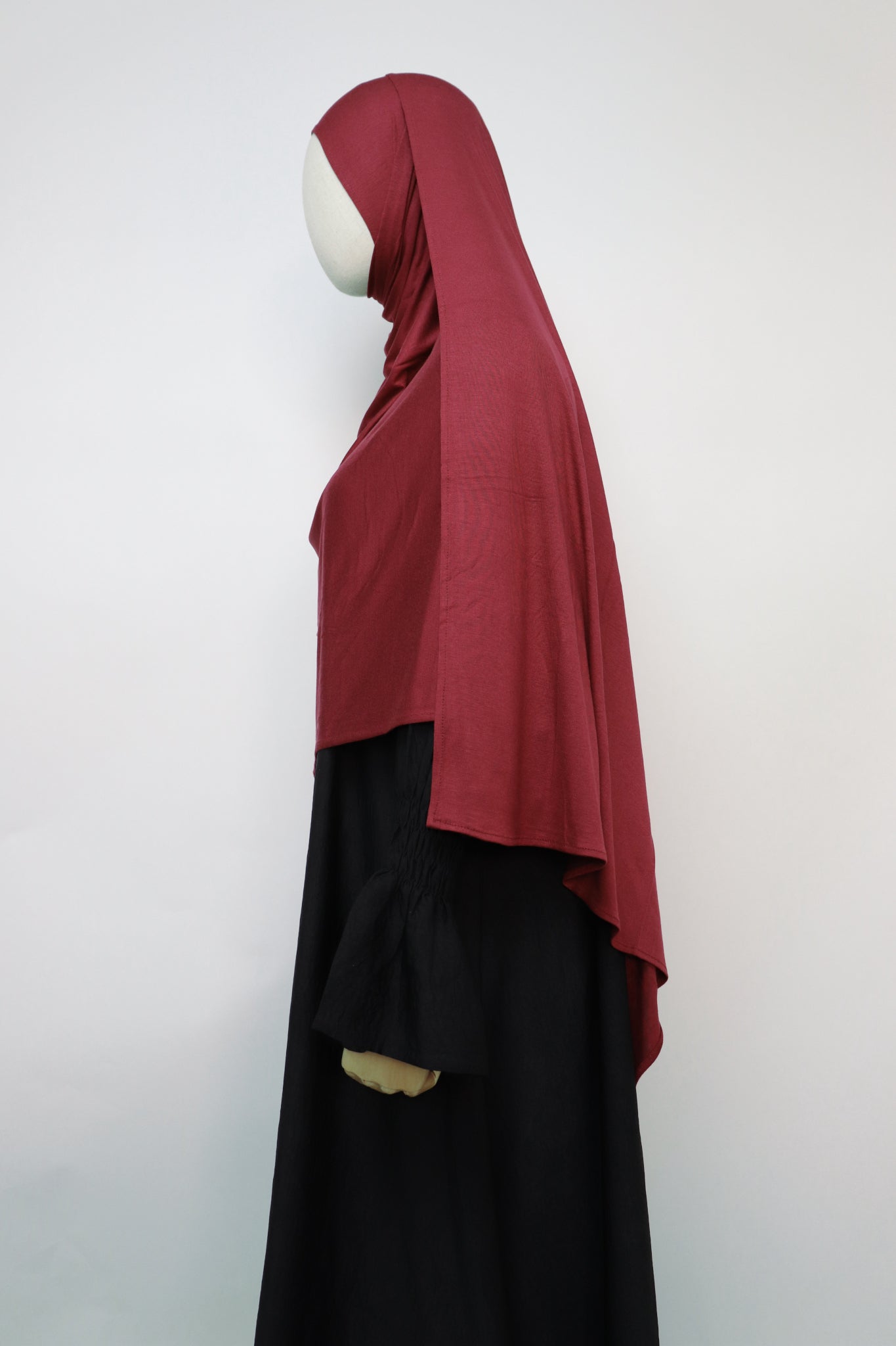 Premium Maxi Jersey Hijab - Deep Red