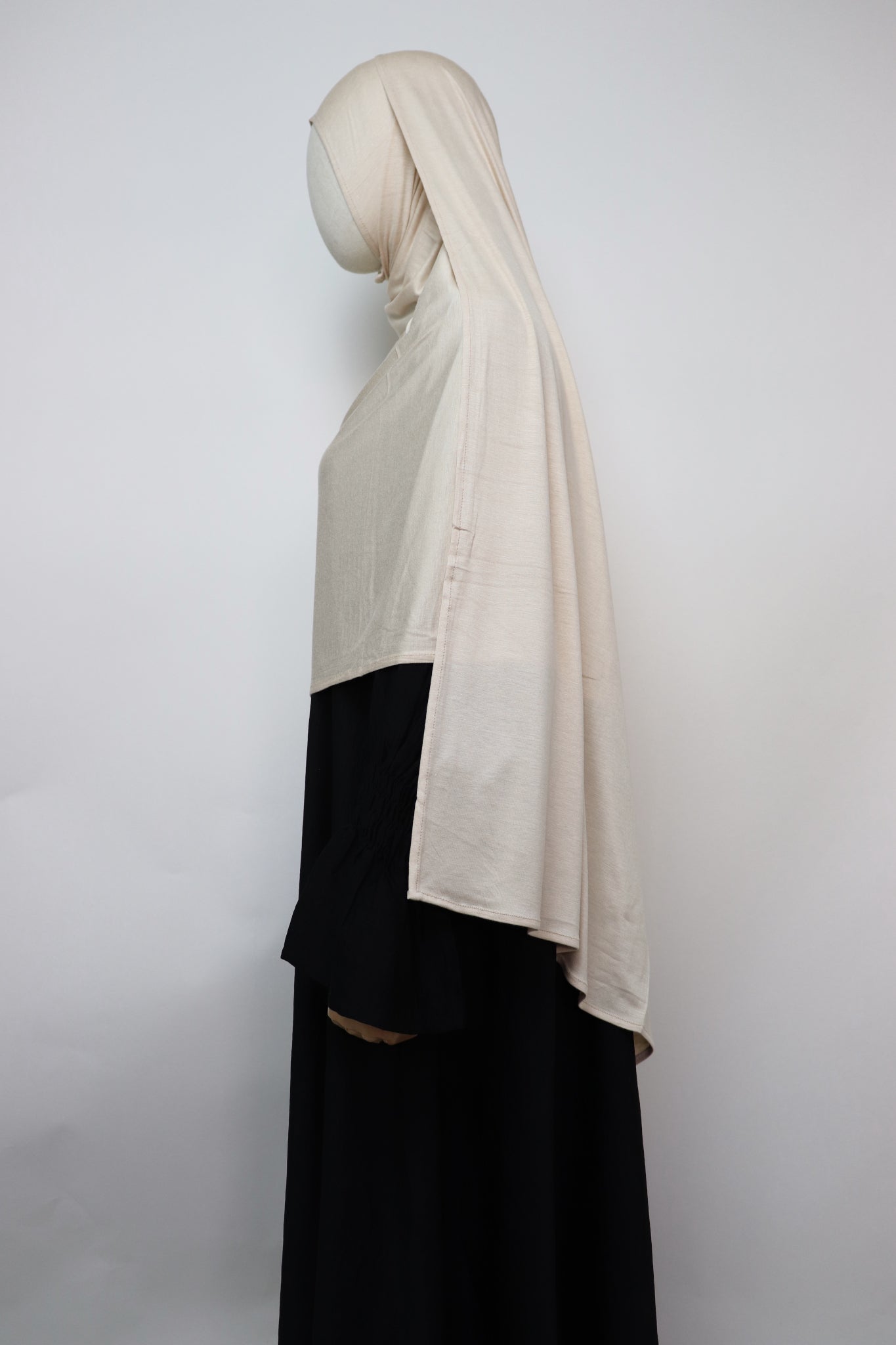 Premium Maxi Jersey Hijab - Bone