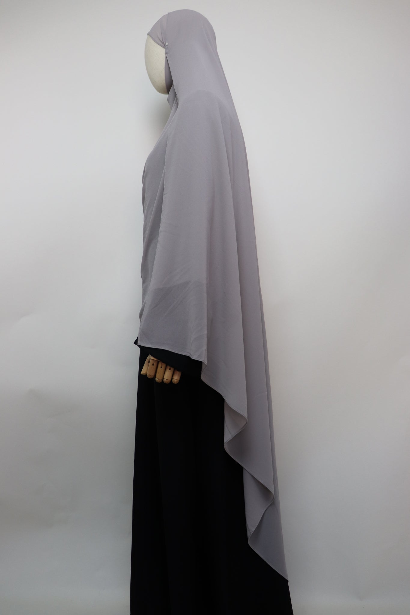 XL Premium Chiffon Hijab - Light Gray