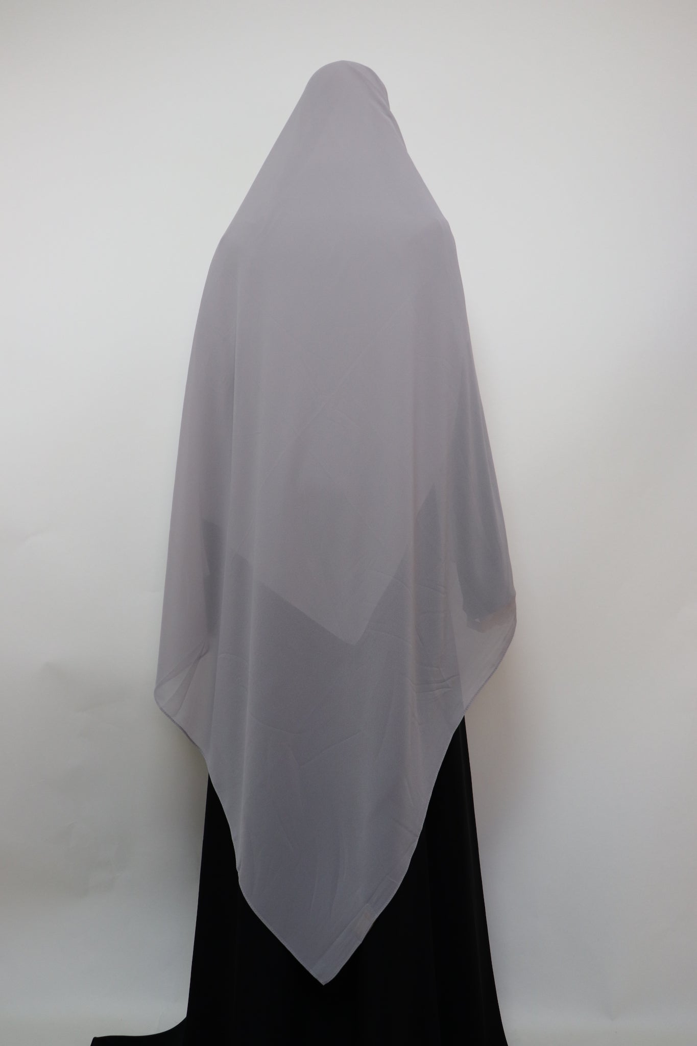 XL Premium Chiffon Hijab - Light Gray
