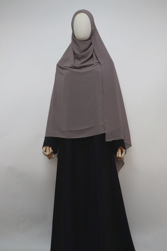XL Premium Chiffon Hijab - Taupe Gray