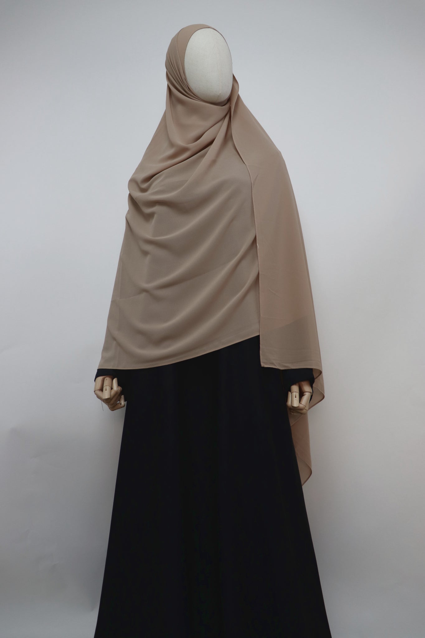 XL Premium Chiffon Hijab - Almond
