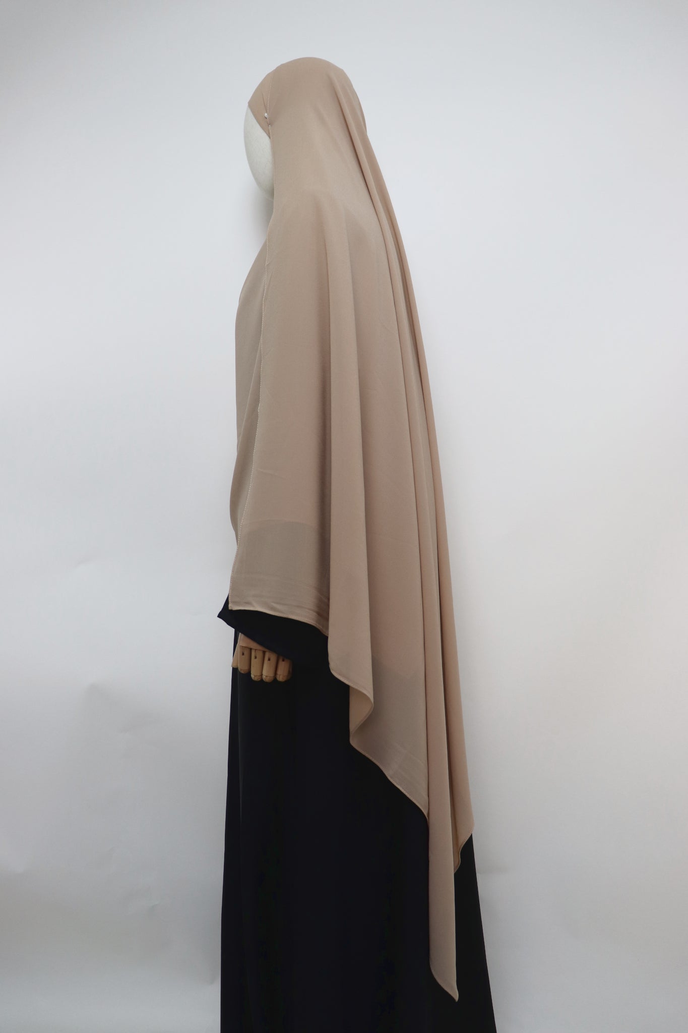 XL Premium Chiffon Hijab - Almond
