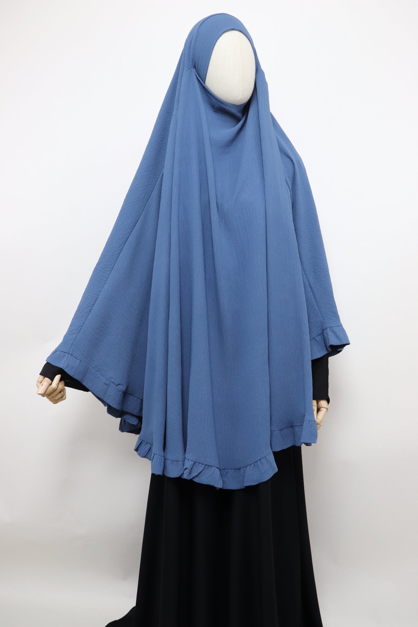 Raffle Crinkle Khimar - Dusty Blue