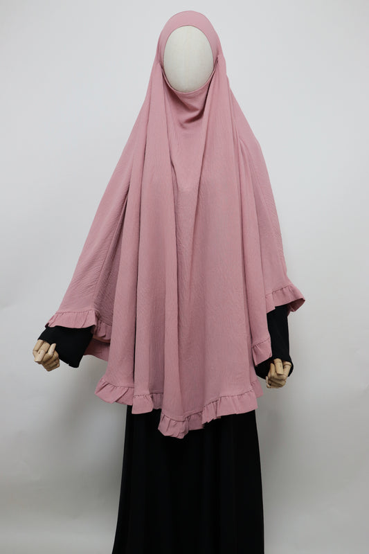 Raffle Crinkle Khimar - Pink
