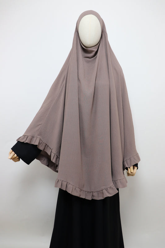Raffle Crinkle Khimar - Taupe