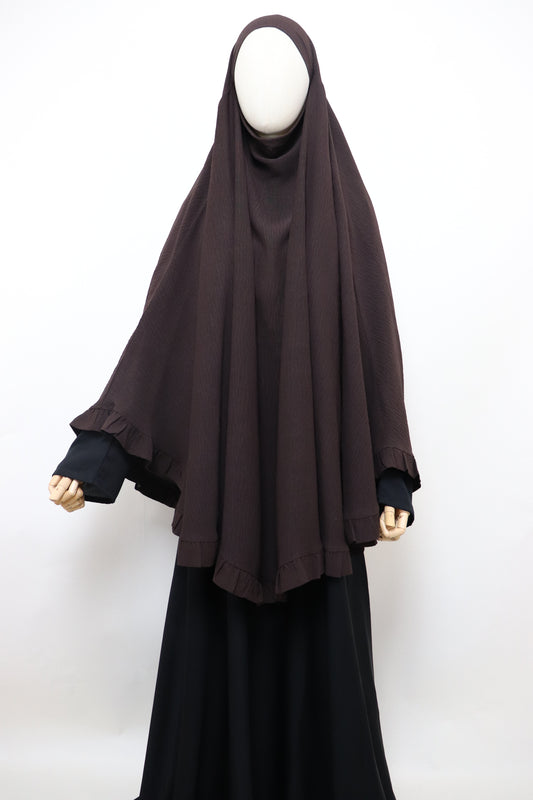 Raffle Crinkle Khimar - Choco