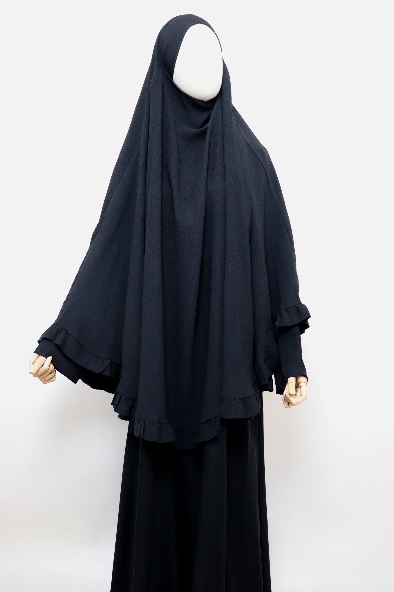 Raffle Crinkle Khimar - Black