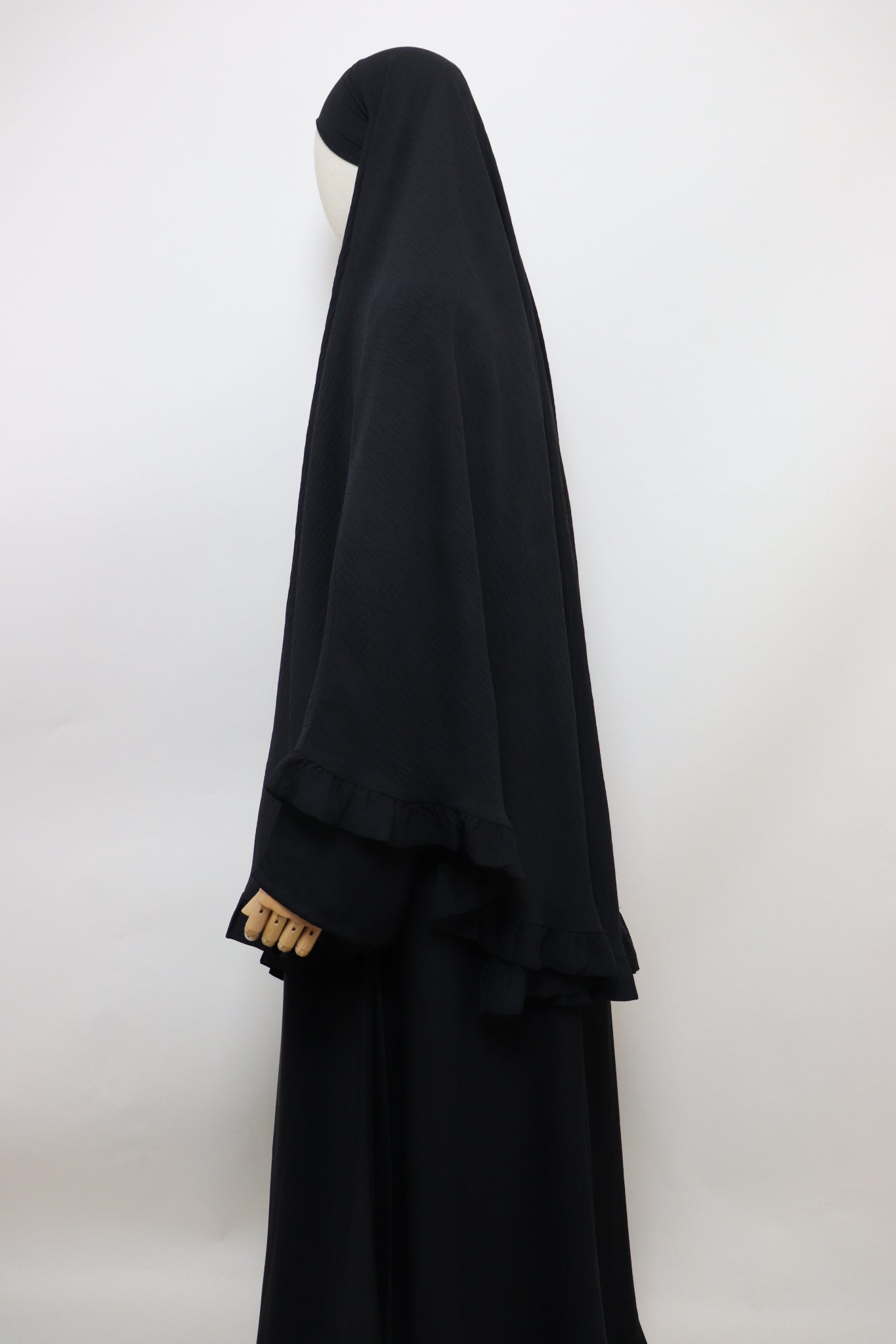 Raffle Crinkle Khimar - Black