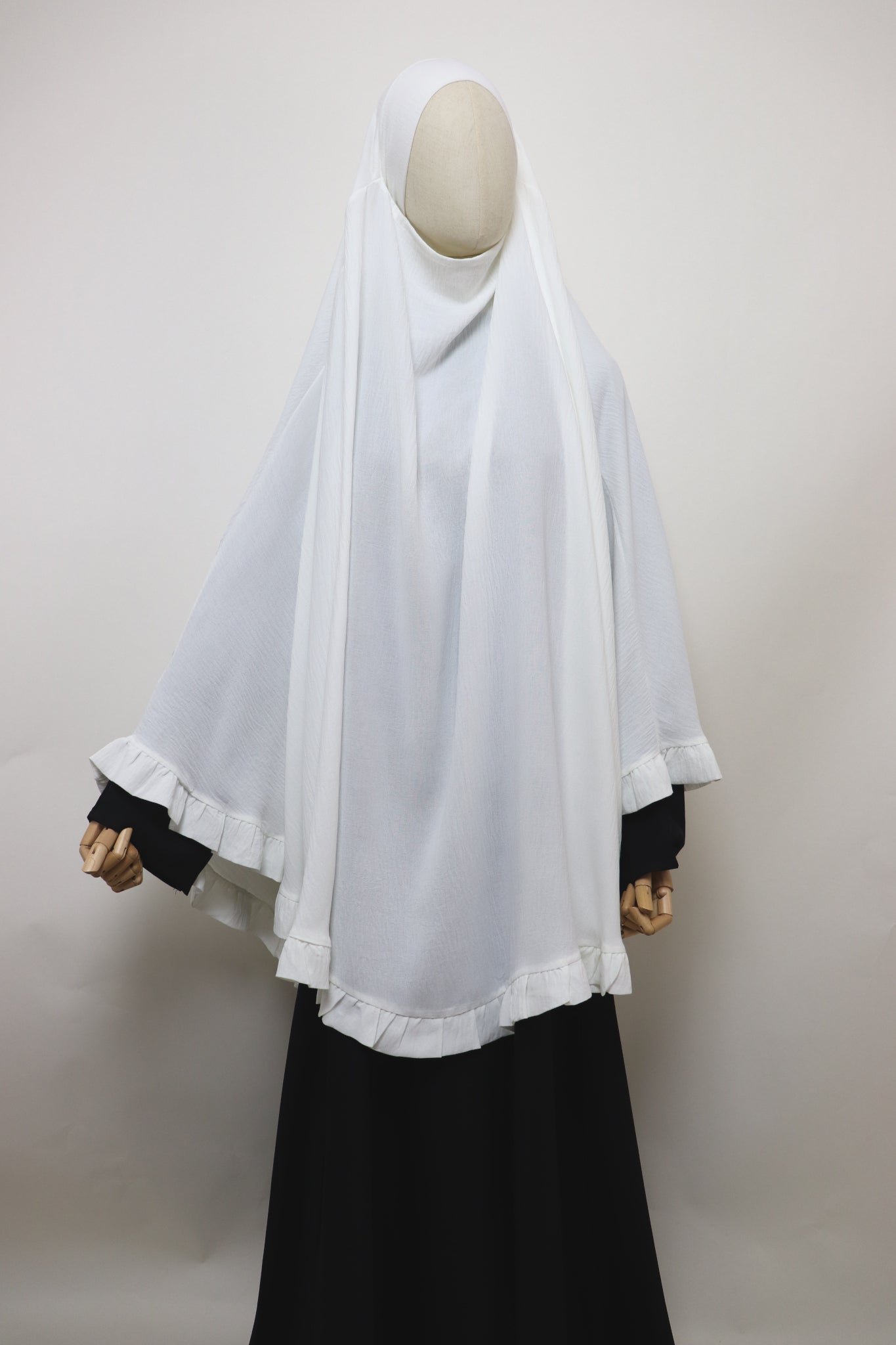 Raffle Crinkle Khimar - Pearl White